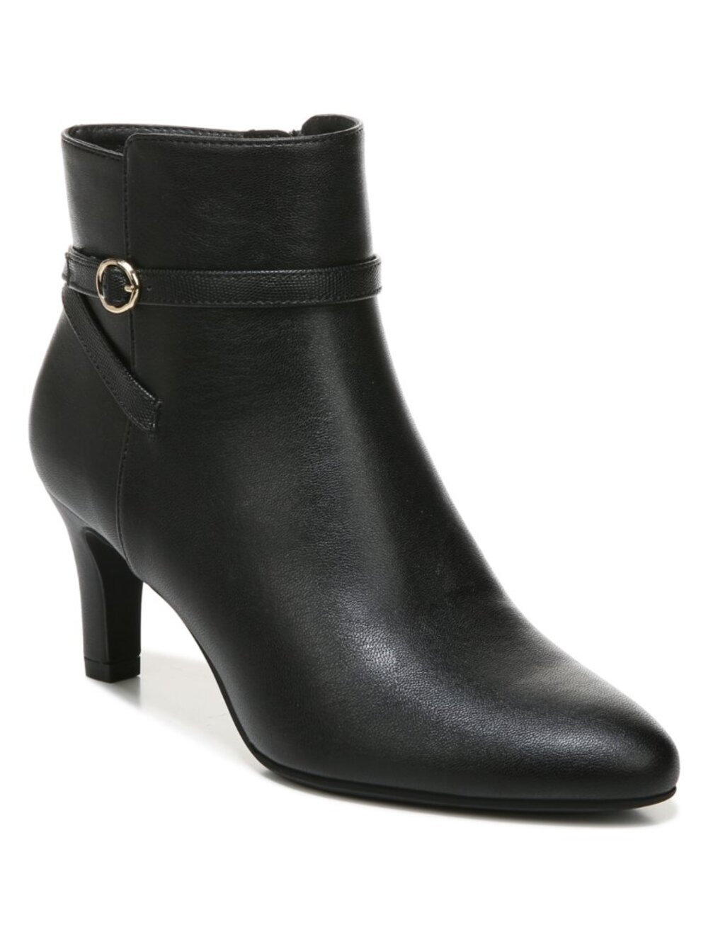 LifeStride Guild Dress Ankle Booties Black Size 11W NWT